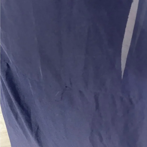 Adrianna Papell Navy Cape-Sleeved Evening Lace Gown One Shoulder Dress Size 6 - Picture 11 of 13